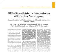 KEP-Dienstleister – Innovatoren städtischer Versorgung